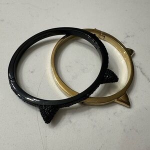 Kate Spade New York Black and Gold Cat Ear Bracelets